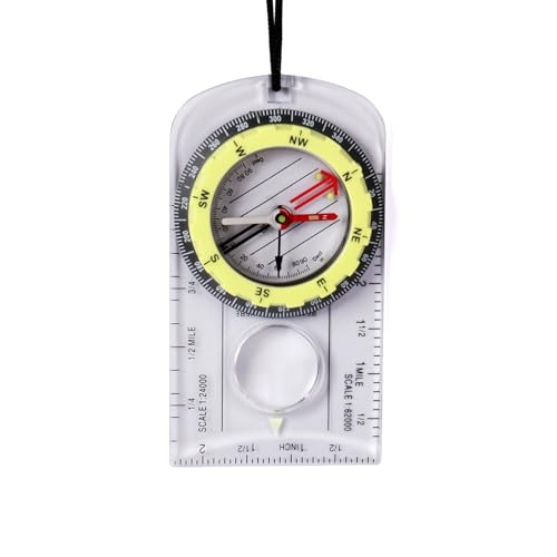 Navigation Compass & Whistle Kit - Essential Gear for Orienteering, Camping, Training, Exploration & Youth Outdoor Education