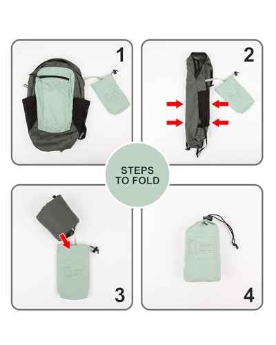 GOX Foldable 20l Backpack For Travel Lightweight Hiking Packable Daypack for Men Travel Camping Outdoor Bag Women (Jade) - color: Jade