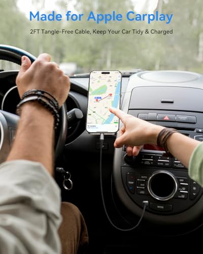 2FT USB C to USB C Cable,2Pack Type C to Type C Fast Charging Cable for Car | 60W/3A USBC to USBC Cable for Car, iPhone 17 16 15 Pro Max, Samsung Galaxy S26 S25 S24 S23, iPad, MacBook, Pixel, Carplay - size: 2 Feet, style: USB C to USB C