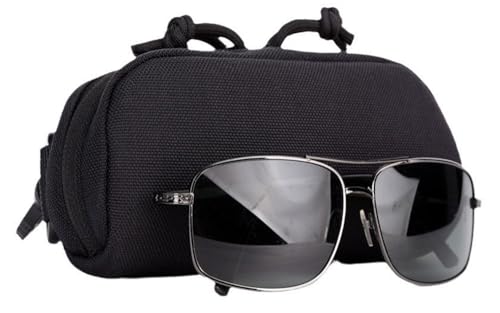 Tactical MOLLE Protective Eyeglass Case Military Sunglasses Storage Box - color: Black
