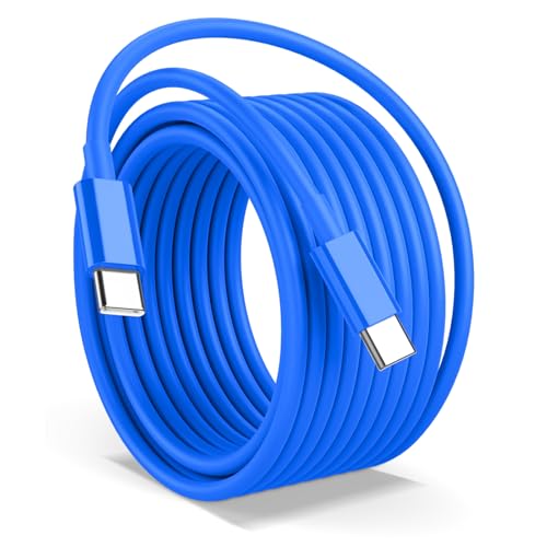 15FT USB C to USB C Cable, Long 60W USBC to USBC Cord Fast Charging | Extra Long Type C to Type C Cable for iPhone 17 16 15 Pro Plus Pro Max,Galaxy S26/S25/S24,iPad Pro/Air,MacBook Pro/Air, Blue - color: Blue, size: 15ft