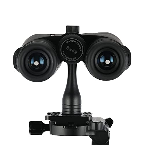Binocular Tripod Adapter 1/4-20 Thread Quick Detachable Mount Suitable for Most Porro and Roof Binoculars (Black) Aluminium Universal Binocular Accessories Zhongzhen - style: Connection screws X2