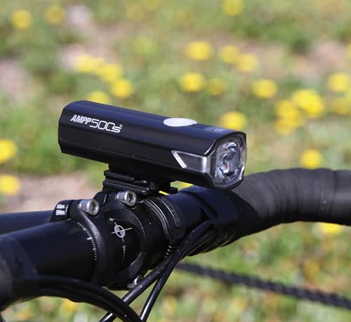 CATEYE AMPP USB Rechargeable Bike Light | Commuters, Road Cyclists & Mountain Bikers, Day & Night Riding Modes, IPX4 Waterproof, Tough & Durable - style: Ampp500s
