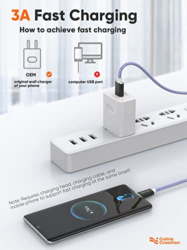 Short USB C to USB A 1.6ft,USB A to Type C Cord for iPhone/Laptop/Carplay | Anti Tear Braided, 0.5ft~10ft, 3A Fast Charging, 480Mbps, 56Kohm Pull-up Resistor,for Powerbank Cellphone Android Auto - color: Blue, size: 1.6FT