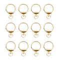 12pcs Round Spring Snap Hooks Swivel Ring Carabiner Clips Eyelet O Rings Buckle for Bags Belts Keychain Purses DIY Accessory (Gold) - color: Gold