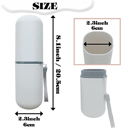 Toothbrush Travel Case, Travel Toothbrush Holder Portable Toothbrush Toothpaste Storage Container for Traveling Business Camping School Bathroom - color: White