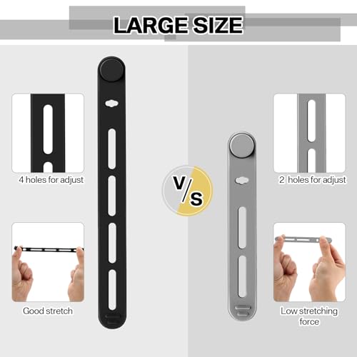 Tellegloww 42 Cable Ties Cord Organizer,Black,5.12 Inch - color: Black, size: 5.12 Inch
