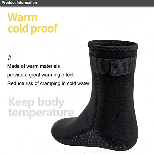 SUJAYU 3mm Neoprene Socks Water Socks Dive Boots Diving Gear Surf Booties Wetsuit Booties Waterproof Foot Covers for Swimming - size: X-Large