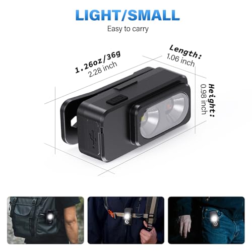 Headlamp Rechargeable 2PCS, Super Bright LED Head Lamp with Motion Sensor & White Warm Light, 8 Modes & Magnetic Base IPX7 Waterproof Headlight for Forehead Hard Hat Light for Camping Hiking Fishing