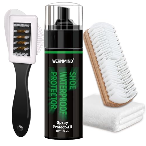Suede Nubuck Boots Shoe Cleaner Kit Waterproof protecter Spray | Fabric Leather Boots Trainer Shoe Cleaning Kit Brush Towel - color: 4pcs Waterproof Protecter Spray