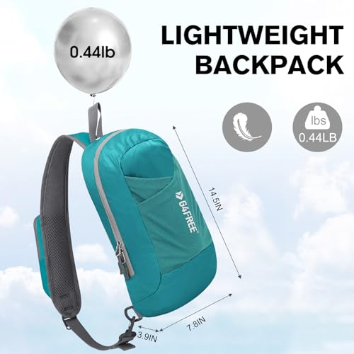 G4Free Sling Bag RFID Blocking Lightweight Crossbody Backpack Chest Shoulder Bag for Travel Sports Running - color: Peacock Blue