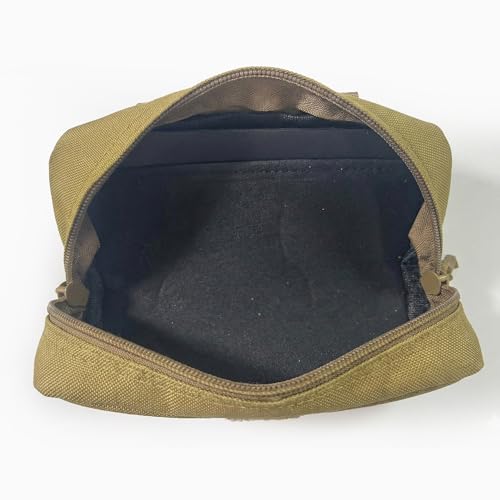 Skarabrae Glasses Case Hard Shell MOLLE Eyeglass Pouch with Solid Plate Outdoor Sunglasses Pouch for Hiking, Travel - color: Sand
