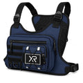 Tactical Chest Bag with MOLLE Pouches- Adjustable Outdoor Sport Chest Rig w/Holstert for Running, Hiking, Cycling & Training (Navy) - color: Navy