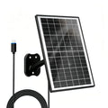 Zivif 13W Solar Panel for Security Camera, USB-C/USB & 5.5x2.1mm DC Port | Solar Charger Compatible with 5V Battery Powered Camera, 360° Adjustable Mount, IP66 Waterproof, 7.2FT Cable, Black - color: 13W Black