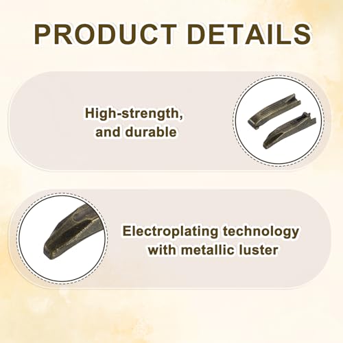 uxcell 8Set Double Open Zipper Repair Latch Kits, #3 Copper Insert Pins Zipper Stopper for Bags Coats Jackets Zippers Repairing Replacement, Bronze - color: Bronze, size: #3