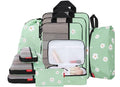 U+U 10 Set Compression Packing Cubes, Travel Organizers (Daisy) - color: Daisy, size: 10 Set