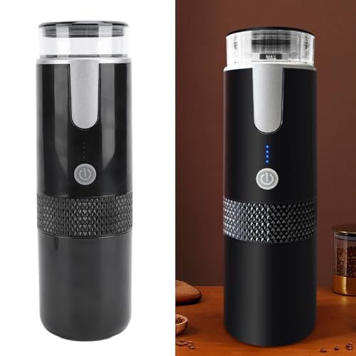 Ejoyous Portable Coffee Maker Travel, Car Electric Espresso Brewer Coffee Making Machine for Camping RV Hiking Home Office, Compatible Ground Coffee and Capsule