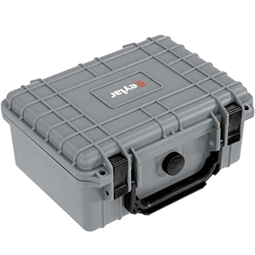 Eylar Protective Camera Hard Case Water & Shock Proof w/Foam, TSA Standards 9.12 inch 7.56 inch 4.37 inch (Gray) - color: Gray