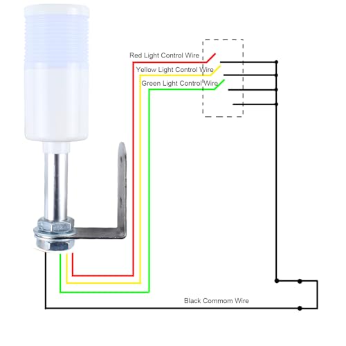 Industrial Warning Light 3 Color in 1 Layer Red Yellow Green Led Signal Flashing Light Without Buzzer L Style Base - color: Flashing, size: 24V Without Buzzer