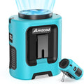 AMACOOL Mini Portable Waist Fan Clip on, 13000RPM Wearable Shirt Belt Fan - color: BLUE
