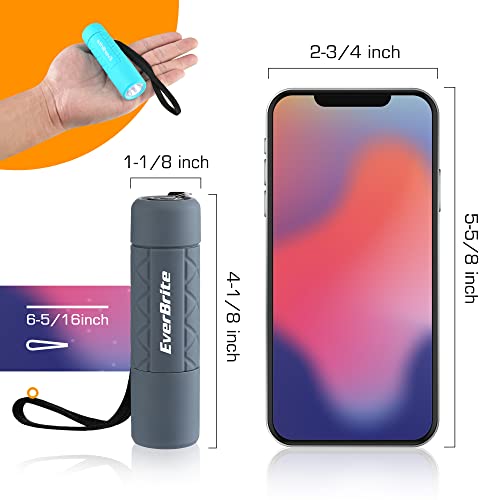 EverBrite Mini Flashlights 6-Pack, Small LED Flashlights with Batteries | Lightweight, 18 AAA Batteries Included, Wrist Lanyards, Multicolor, Home, Camping & Emergency Use, Holiday Gifts - style: E000080 Mix Color (6-Pack)