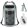 Piscifun Dry Bag, Waterproof Floating Backpack 10L/20L/30L/40L | Waterproof Phone Case, Adjustable shoulder straps, Roll-top closure keeps gear dry, Ideal for Boating, Kayaking, Fishing - color: Grey, style: 10l
