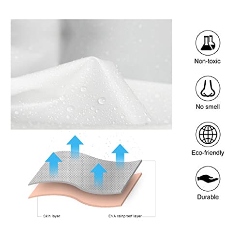 Raincoat Rain Poncho for Kids, 2-5 Pack Reusable EVA Rain Coats for 6-14 Boys Girls, Rain Jackets Gear with Hood - color: White X2