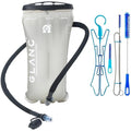 GLANC Hydration Bladder - 2L Water Bladder with Cleaning Kit for Outdoor Hiking Backpack, BPA Free Leakproof Water Reservoir for Hydration Pack, Insulated Hose & High Flow Bite Valve - color: Light gray (Cleaning Kit)