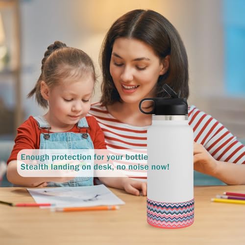 WK IEASON Protective Silicone Base Cover Boot for Hydro Flask Wide Mouth, Anti-Slip Silicone Sleeve Bottom Bumper As Hydro Flask Water Bottle Accessories-3.56inch Bottom Diameter - color: Rose Waves clear, size: 40 Ounces