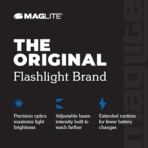 MagLite Mini LED Flashlight – Compact, Water-Resistant, Twist On/Off, 2-Cell AAA Battery-Powered – Silver - color: Silver