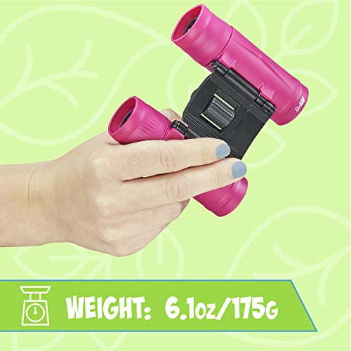 Tasco Kids Binoculars 8x21, Compact Binoculars for Kids Ages 3-12, Great for Adventures, Hiking, Camping, Travel, Bird Watching - color: Pink