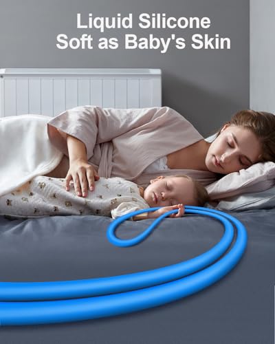 Short USB C Cable 1ft ,3 Pack Silicone 3A Fast Charging Type-C Cable - color: Blue, size: 1 Ft.