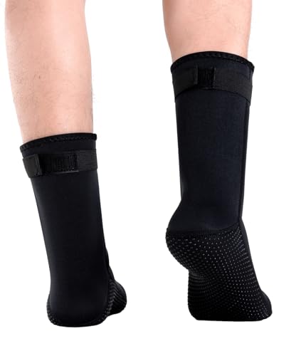 SUJAYU 3mm Neoprene Socks Water Socks Dive Boots Diving Gear Surf Booties Wetsuit Booties Waterproof Foot Covers for Swimming - size: Medium