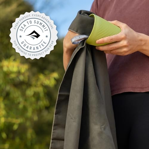 Sea to Summit Drylite Towel, Lightweight Camping and Travel Towel - color: Beluga, size: Large