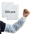Disposable Oversleeves Covers, 200PCS Plastic Arm Sleeves Covers for Painting Repairing Cleaning Tattooing - White - color: White