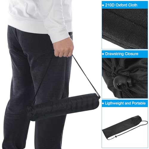 PATIKIL 18x4.7 Inch Mini Tripod Monopod Case Bag, Nylon Foldable Tripod Carrying Case Storage Bag with Shoulder Strap for Outdoor Travel Camping, Black - size: 18x4.7 Inch