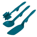 Rachael Ray Tools and Gadgets Lazy Crush & Chop, Flexi Turner, and Scraping Spoon Set / Cooking Utensils - 3 Piece, Teal Blue - color: Teal