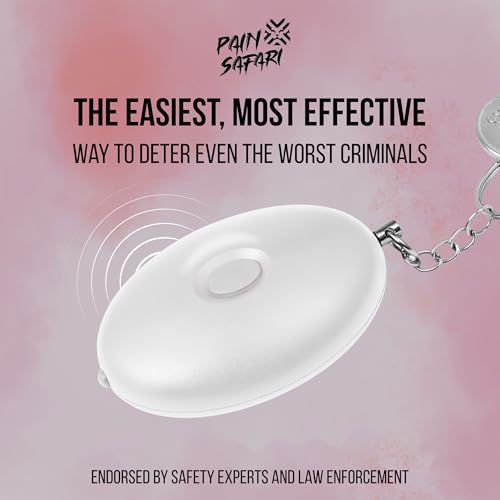 PAIN SAFARI Personal Alarm Keychain, 125dB Safety Siren for Women
