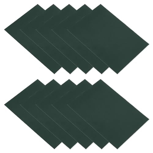 PATIKIL Down Jacket Repair Patch 6" x 8", 10 Pack Self Adhesive Nylon Fabric Patch for Tent Clothes Outdoor Camping Gear, Dark Green - color: Dark Green