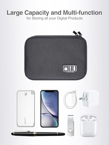 Luxtude Travel Cable Organizer Bag, Flat Cord Organizer Case - size: Small