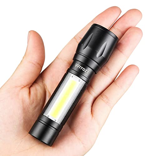 Wrrozz Led Flashlight Rechargeable USB Mini Torch Light, Ultra Brightest Small Flash Light Handheld Pocket Compact Portable Tiny Lamp with Side Lantern, High Powered Tactical Travel Flashlights 1 Pack - size: A-1 pack