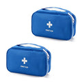 Portable Empty First Aid Kit Bag, Travel Medicine Pouch, Small Medical Bag (2 Pieces Blue) - color: 2 Pieces Blue