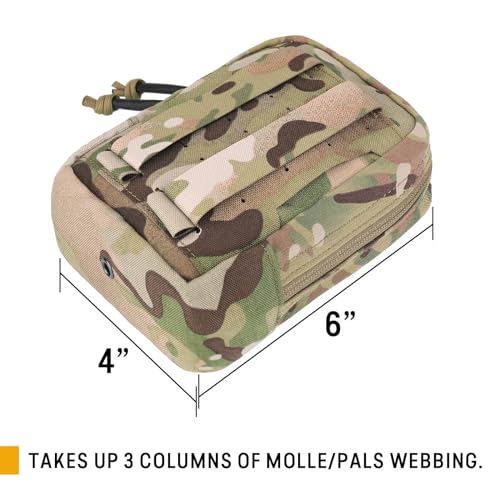 PETAC GEAR Tactical Vertical GP Pouch,Small MOLLE/Belt Medical Utility Organizer Pouches. - color: MC 01