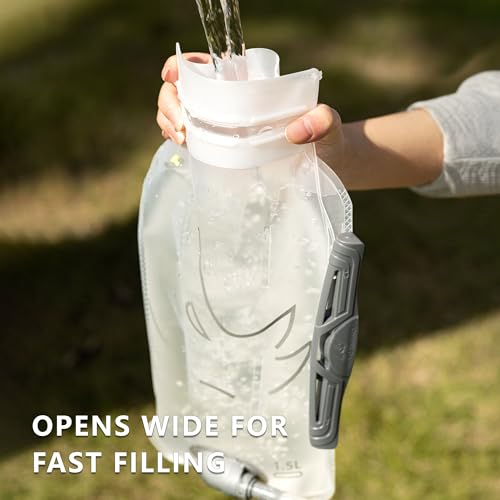 N NEVO RHINO Hydration Bladder 1.5L-3L Kit, Water Bladder for Running Vest - color: 1.5L-White