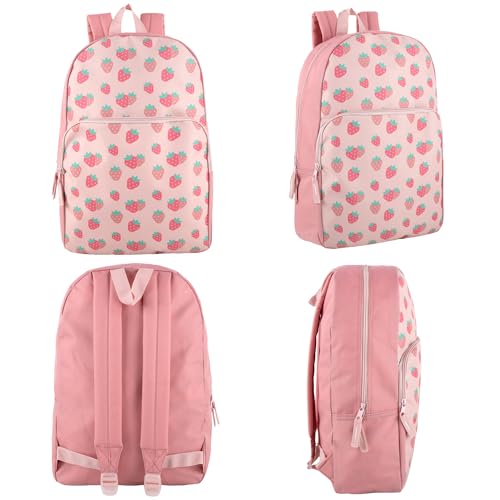 Trail maker Classic 17 inch Backpacks with Adjustable Padded Straps | School Backpacks for Girls, Boys - color: Sweet Strawberries