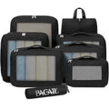 BAGAIL Compression Packing Cubes for Travel Essentials, 8 Set-Black - color: Black, size: 8 Set