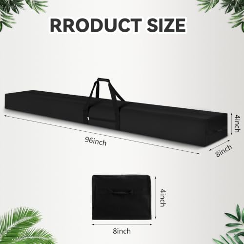 1 Pcs 96 x 8 x 4", 50 L Versatile Large Duffle Bag, Black | Extra Long Camping Tent Storage Bag, Heavy Duty Waterproof Oxford Duffel for Tent Poles, Canopy, Sports, Event Long Equipment - color: Black, size: 96 x 8 x 4 Inch, 50 L