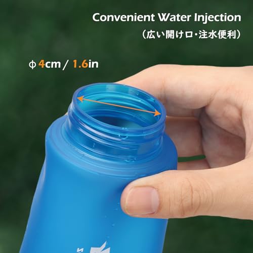 Running Water Bottle Handheld Plastic Flask Hydration Vest Packs Waist Belt Replacement for Runners Marathon Cycling Hiking - color: 03 Soft Flasks - Blue - 250ml/8.45oz - 2 Packs