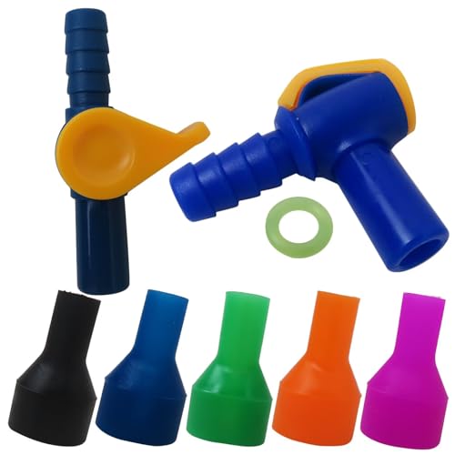 5 Pcs Bite Valve Replacement Mouthpieces for Camelbak and Most Brands, with Shutoff Valve and Tube O-Ring for Hydration Bladder and Backpack Water Reservoir