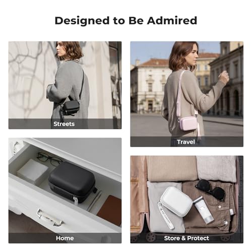 K&F CONCEPT Carrying Case for Digital Camera | Small Hard Shell Protective Case, Compatible with CAMKORY, for Kodak Pixpro FZ55/FZ45,for Canon PowerShot (Case Only), BE01 - color: Black